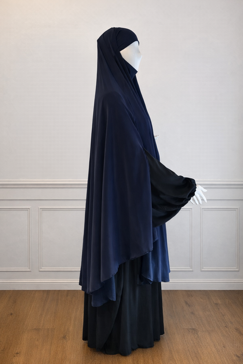 Medina Silk Khimaar (Donker Blauw)
